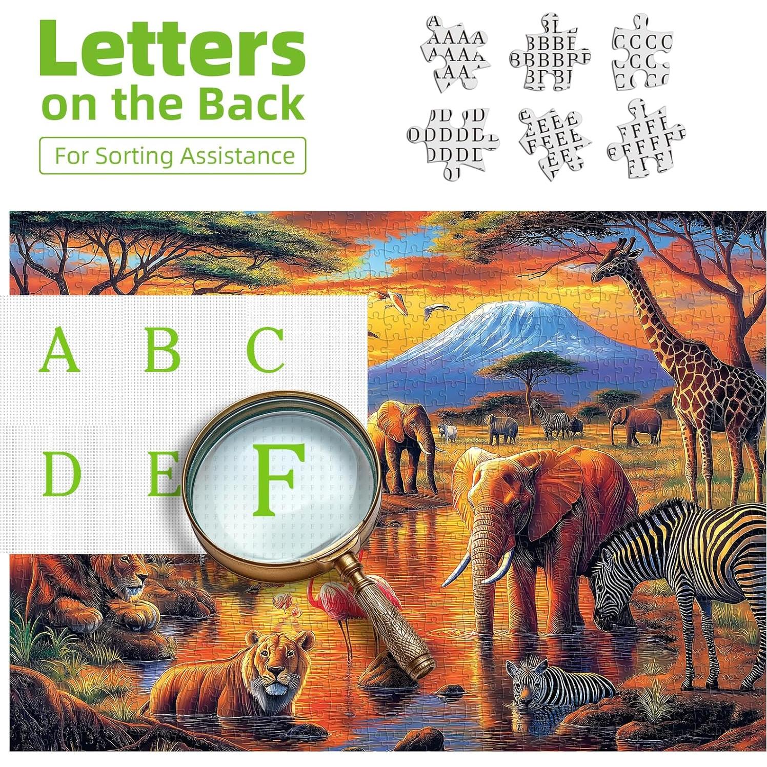 Rompecabezas JIUJIU 1000 Piezas Safari Africano 70x50 cm