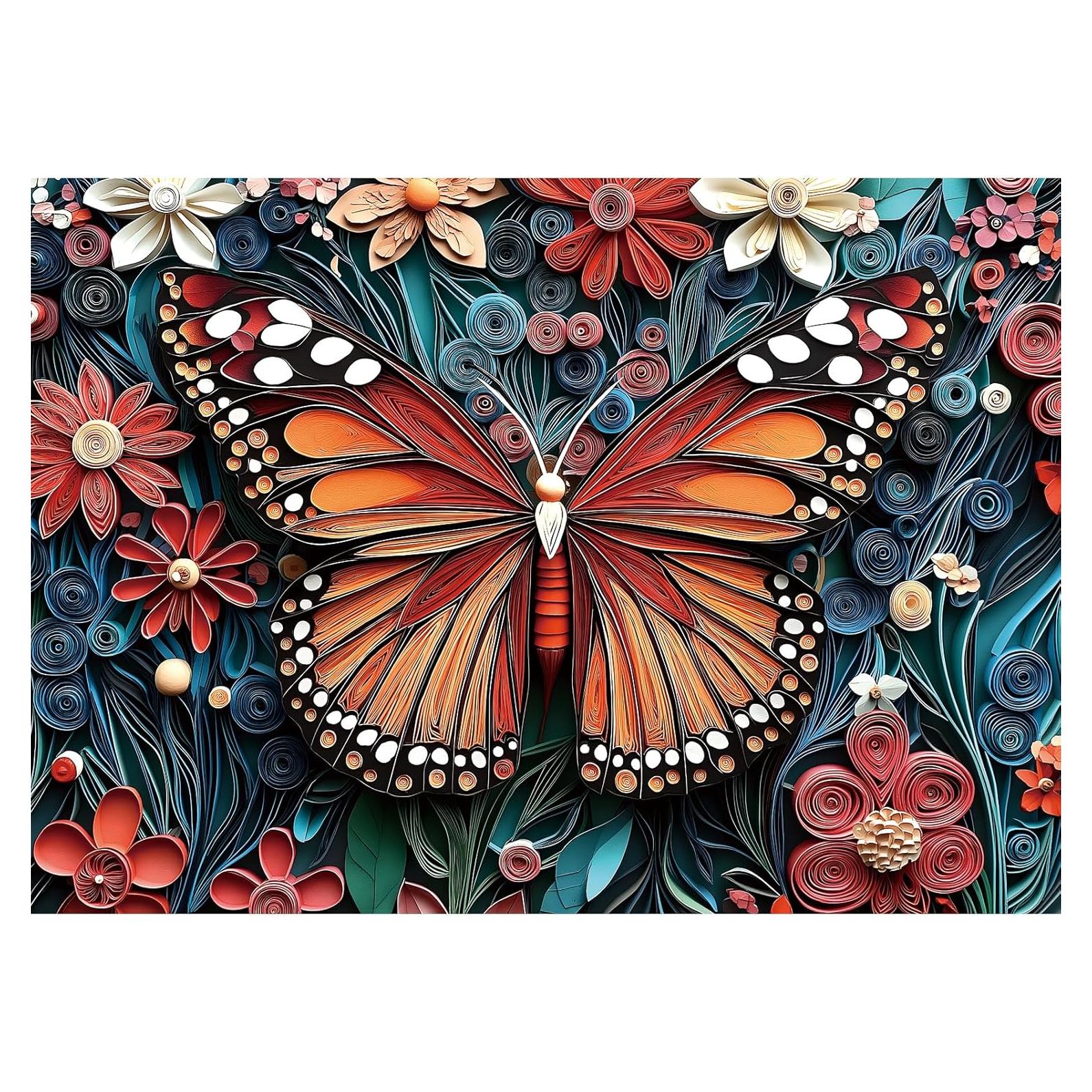 Rompecabezas 1000 Piezas JIUJIU Mariposa Arte 70x50 cm