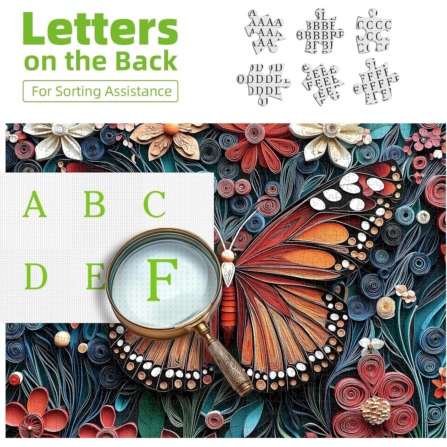 Rompecabezas 1000 Piezas JIUJIU Mariposa Arte 70x50 cm