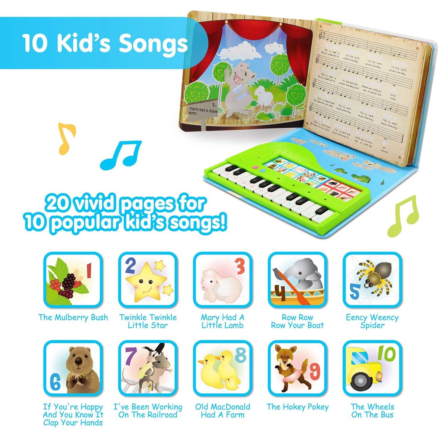 Libro de Piano Interactivo Best Learning 21.5x18 cm - Juguete Educativo