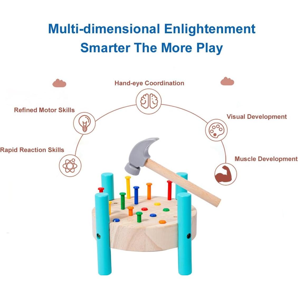 Banco de Trabajo de Madera Shenzhenshi 17.78x17.78 cm Juguete Educativo