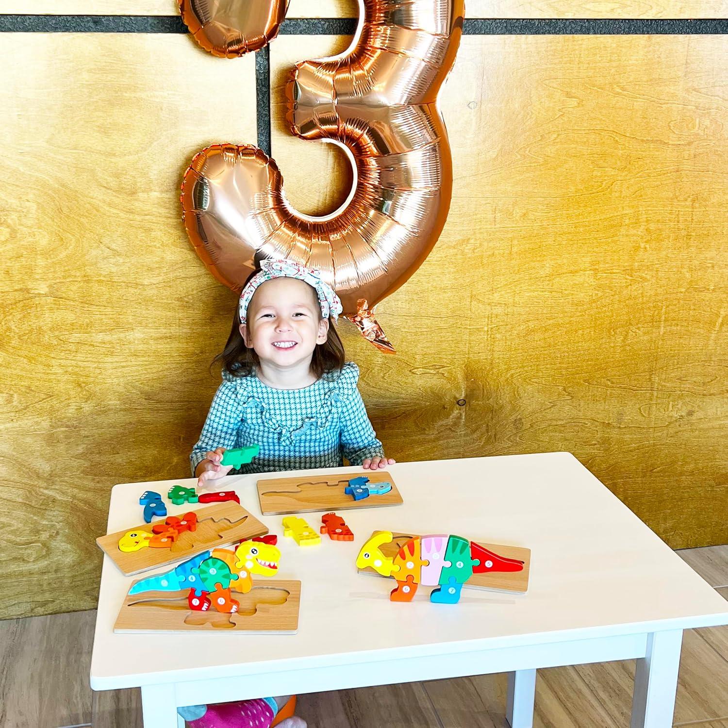 Rompecabezas de Madera Montessori Mama - Dinosaurios 5 Piezas