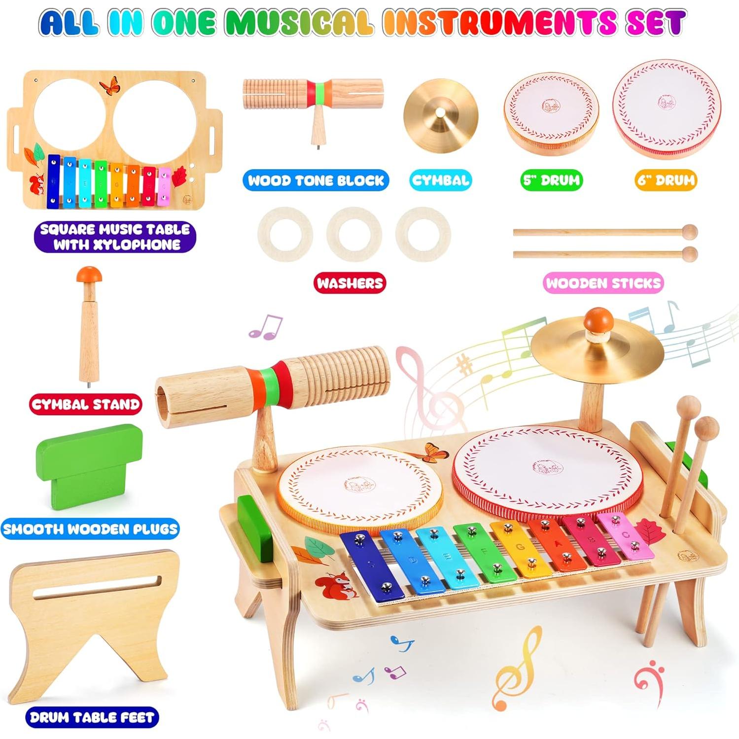 Set de Batería Musical Wingyz 7 en 1 para Niños