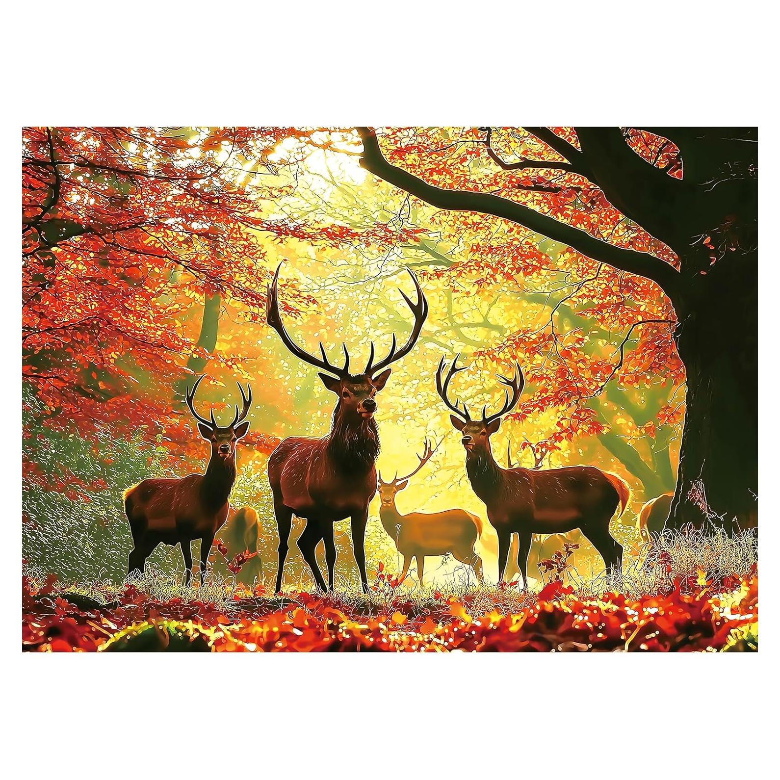 Rompecabezas 1000 Piezas MINIWAN Alce en Otoño 70x50 cm