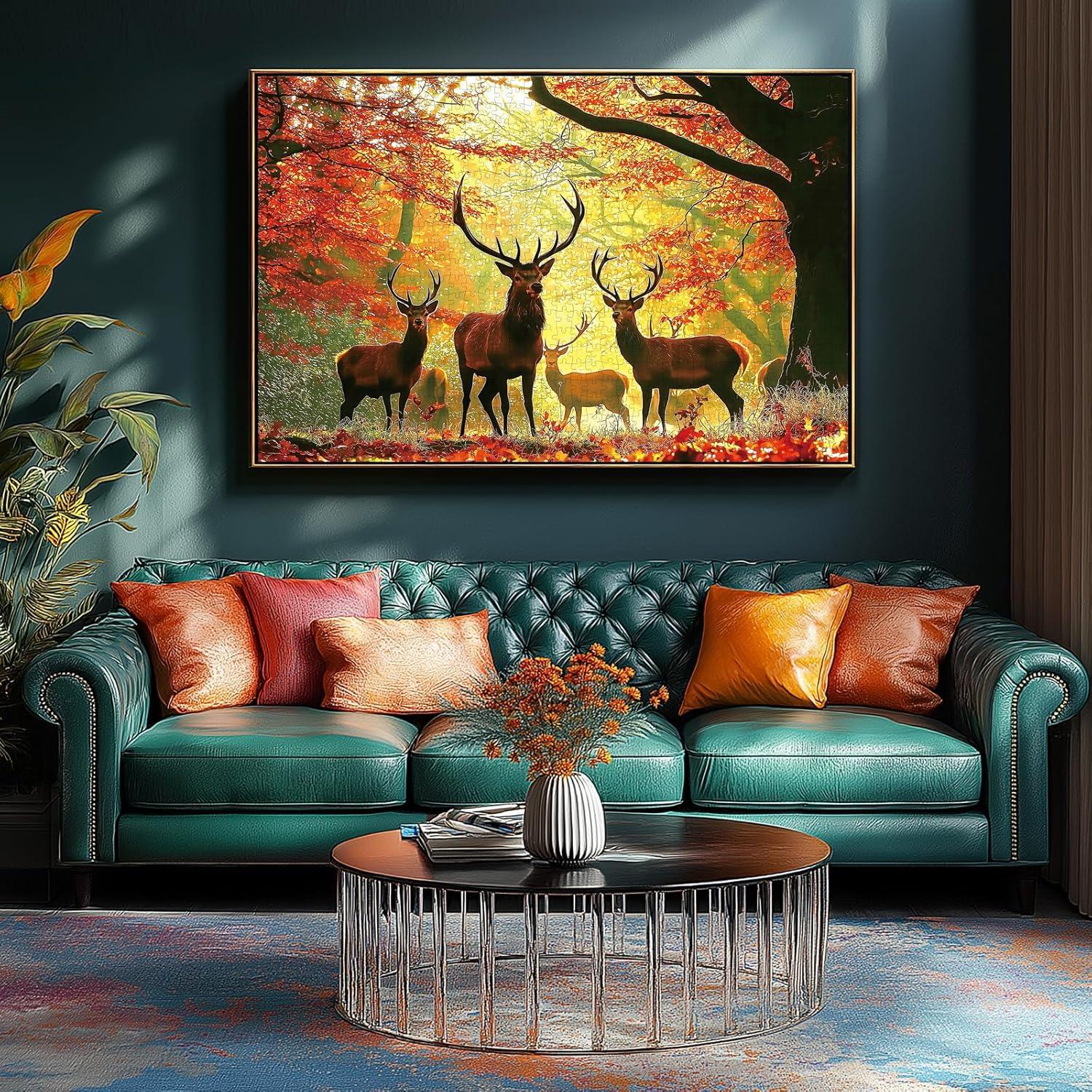 Rompecabezas 1000 Piezas MINIWAN Alce en Otoño 70x50 cm