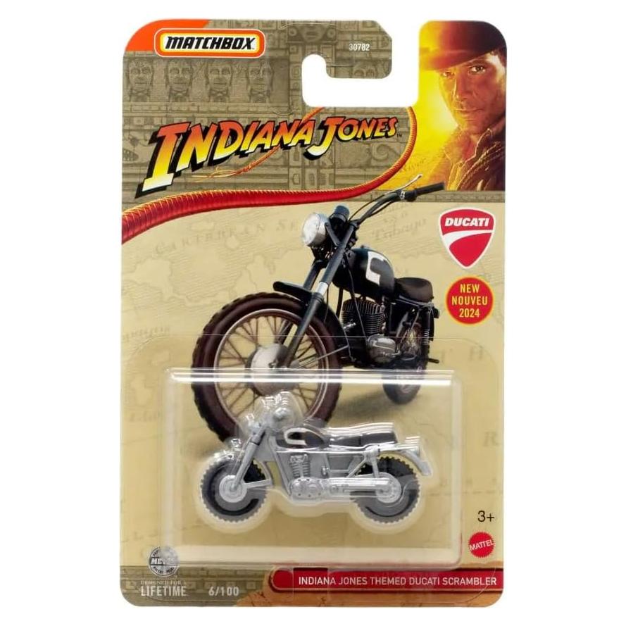 Motocicleta Die-Cast Matchbox Indiana Jones Ducati Scrambler 6/100