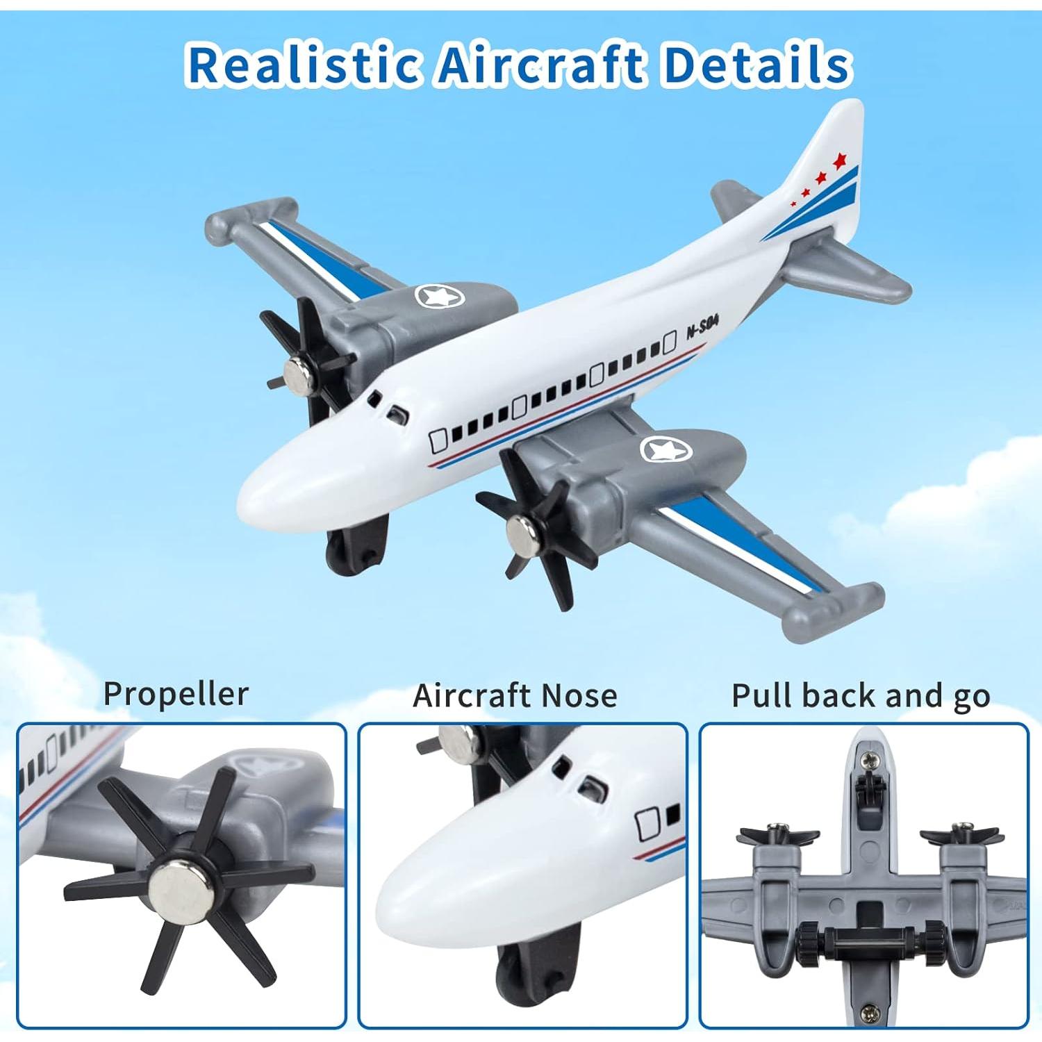 Paquete de 6 Aviones de Juguete de Metal Tcvents para Niños