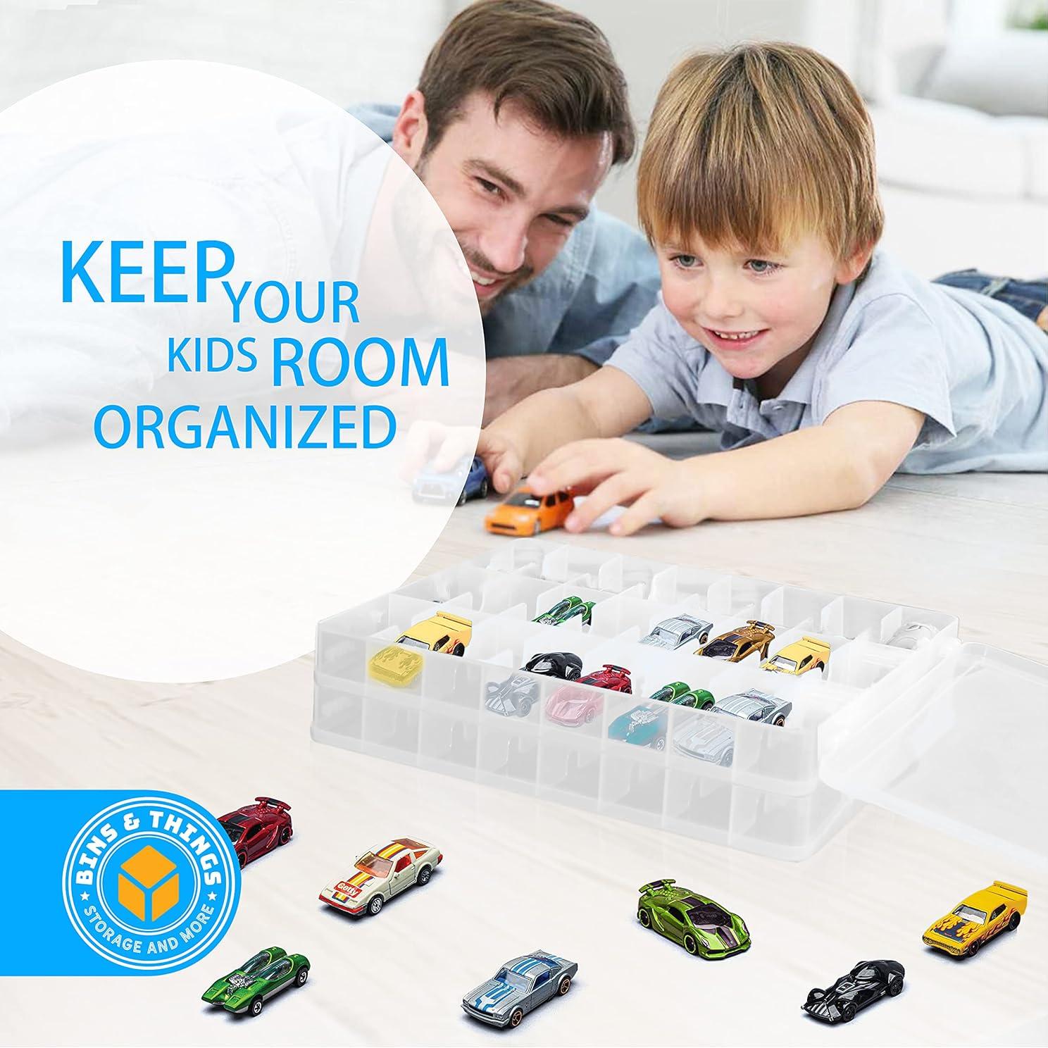 Estuche organizador de coches de juguete Bins & Things 24 compartimentos