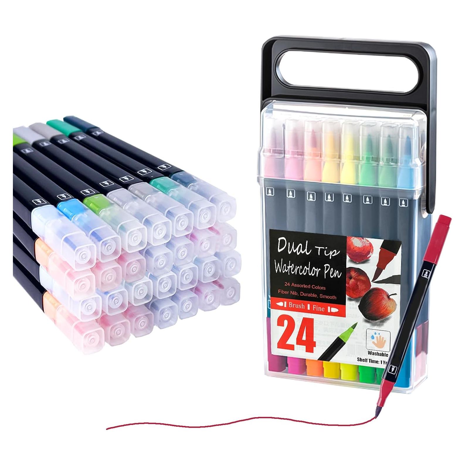 Marcadores Doble Cara ONMUST 24 Colores No Tóxicos