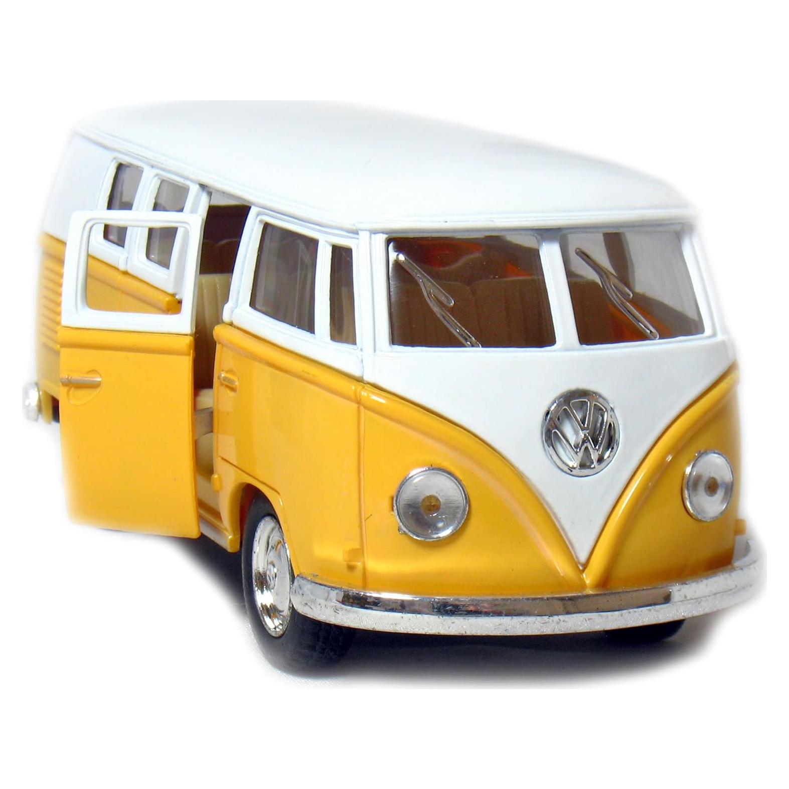 Modelo Volkswagen Classic Bus 1962 KiNSMART 12.7 cm Amarillo