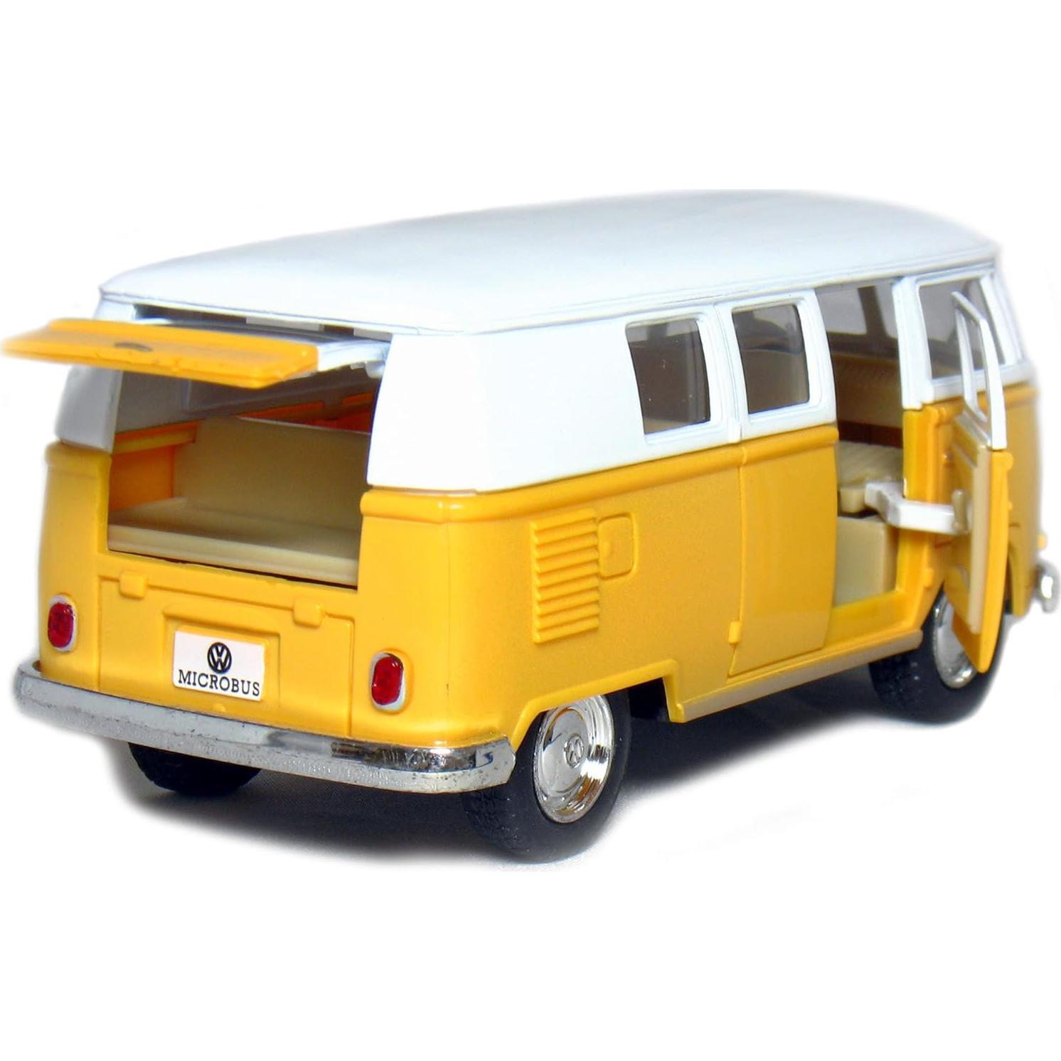 Modelo Volkswagen Classic Bus 1962 KiNSMART 12.7 cm Amarillo