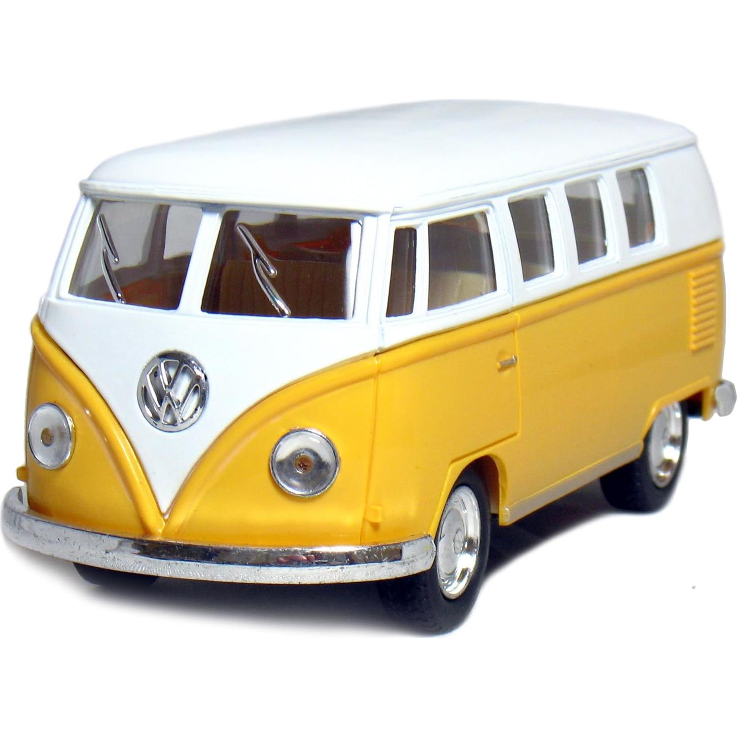 Modelo Volkswagen Classic Bus 1962 KiNSMART 12.7 cm Amarillo