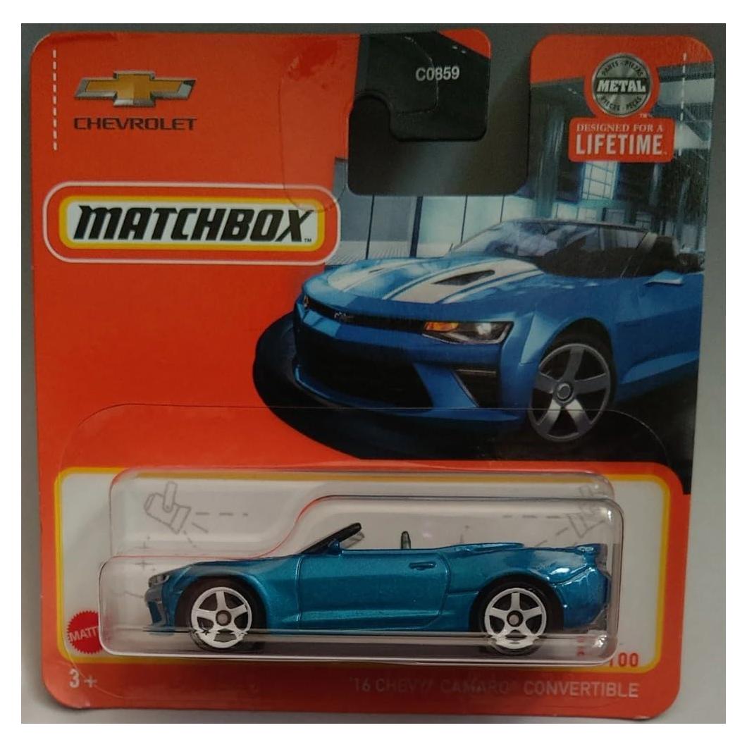 Auto a Escala Matchbox 2024 Chevy Camaro Convertible Azul