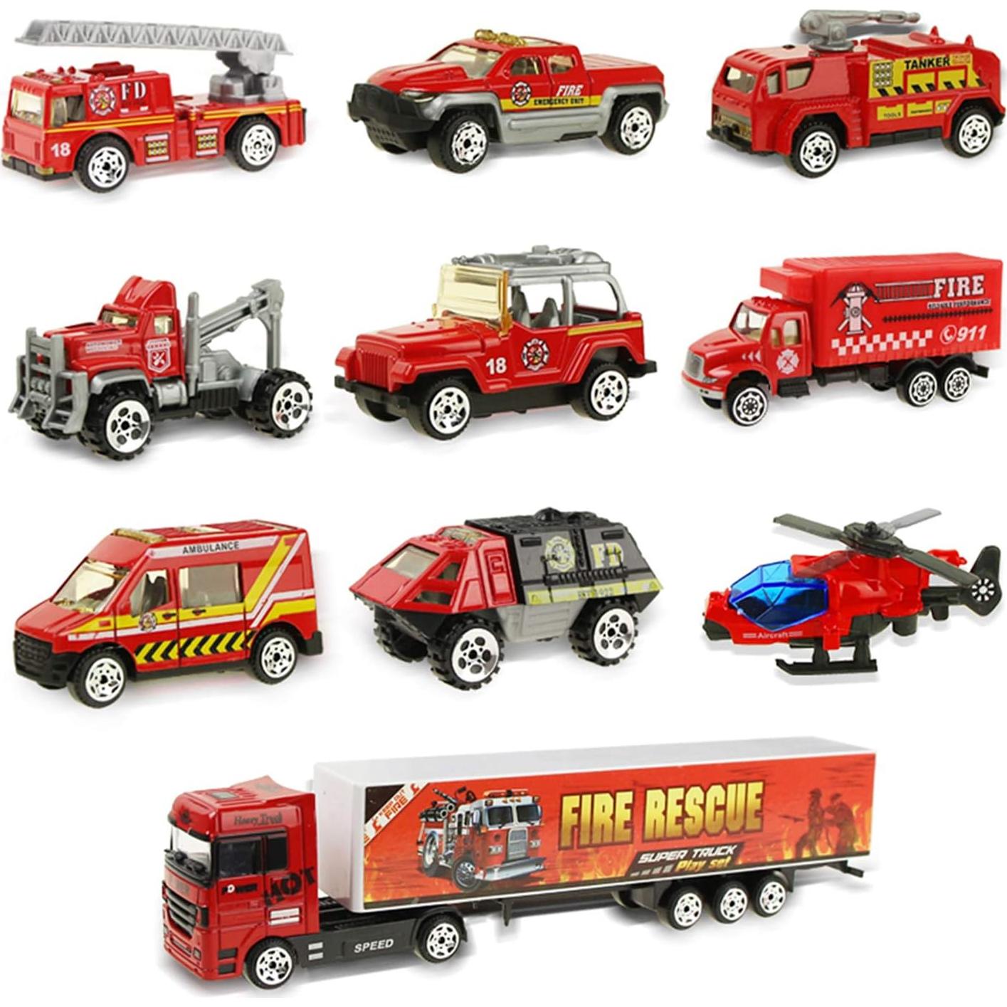 Set de Juguetes Camiones de Bomberos Jenilily para Niños 3-5 Años