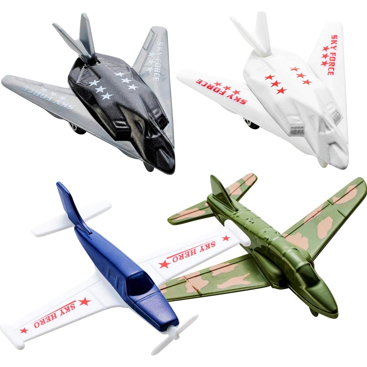 Paquete de 12 Juguetes de Avión Militares Bedwina - Diversos Estilos