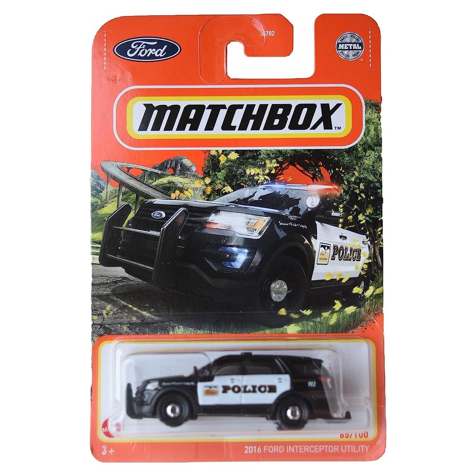 Coche de metal Matchbox Ford Interceptor Utility 2016 Negro