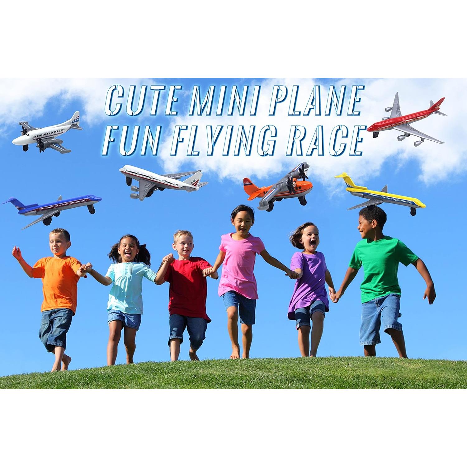 Paquete de 6 Aviones de Juguete Metal Crelloci para Niños