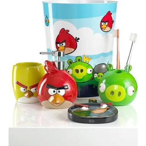 Jabonera Angry Birds Explosión de Resina Negra 15x10 cm