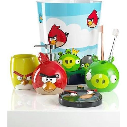 Jabonera Angry Birds Explosión de Resina Negra 15x10 cm