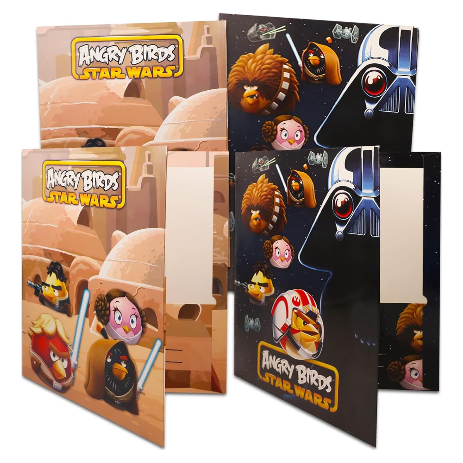 4 Carpetas Escolares Angry Birds Star Wars - 2 Bolsillos