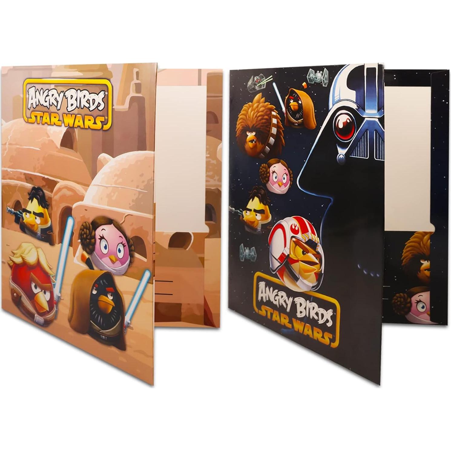 4 Carpetas Escolares Angry Birds Star Wars - 2 Bolsillos