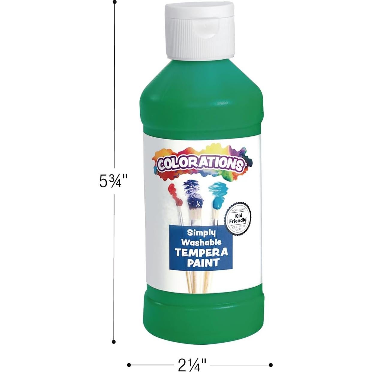 Pintura Tempera Lavable Coloraciones Fluorescente Set 6 x 236ml