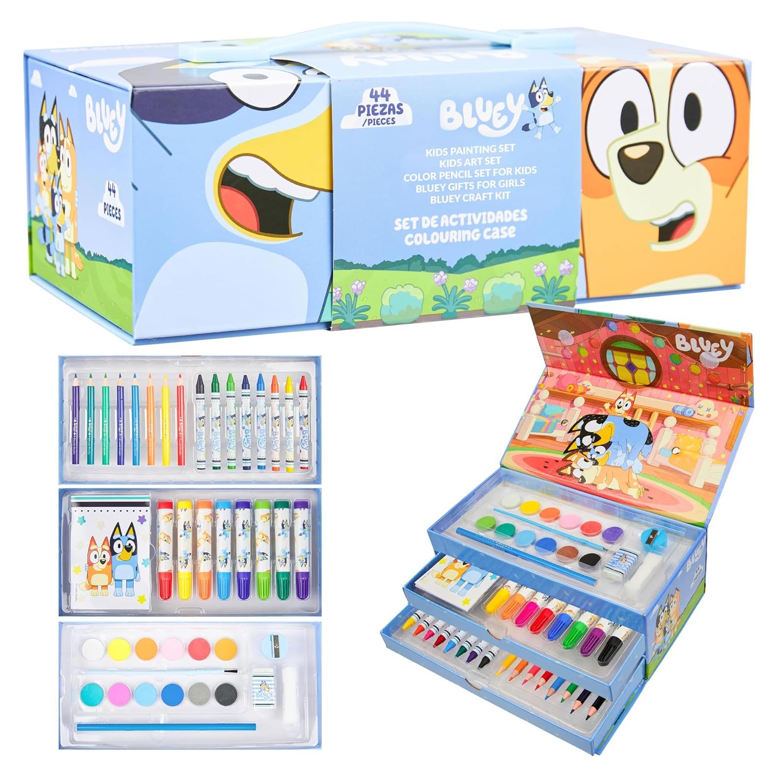 Juego de Arte Bluey para Niños - Kit de Pintura y Dibujo
