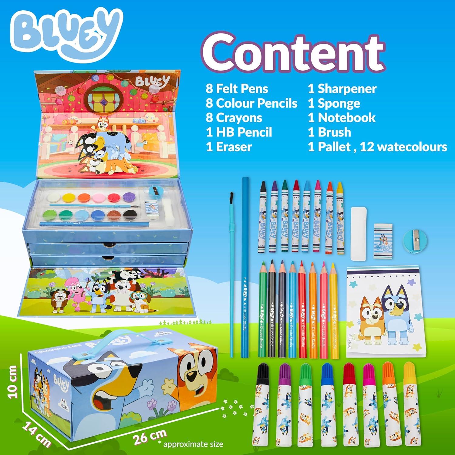 Juego de Arte Bluey para Niños - Kit de Pintura y Dibujo