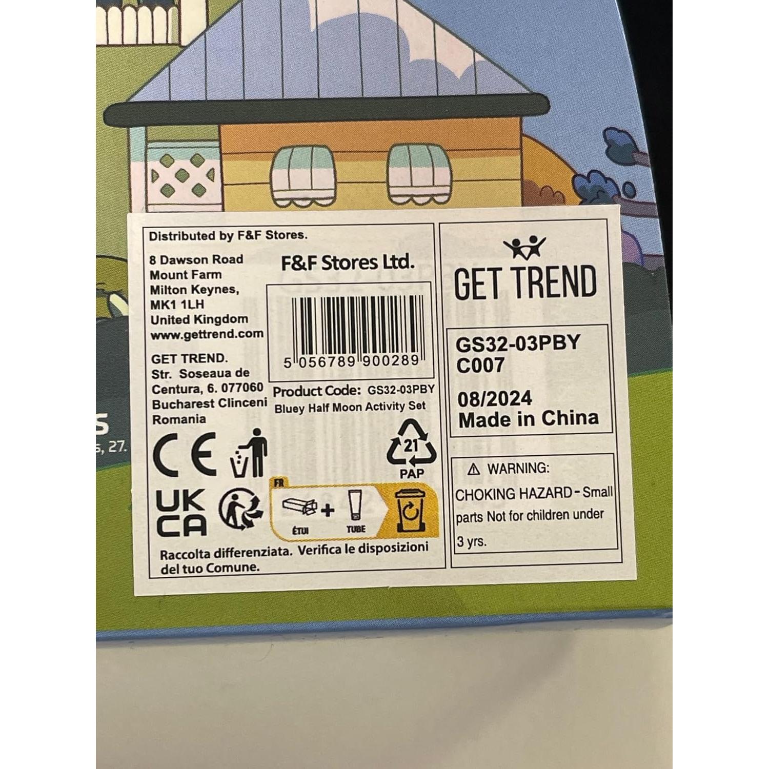 Kit de Dibujo Bluey 120 Piezas Estuche Azul Media Luna