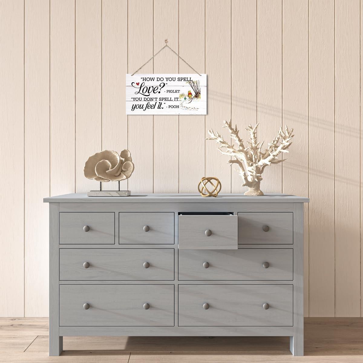 Letrero Decorativo de Madera Piglet Winnie 35x17.5cm