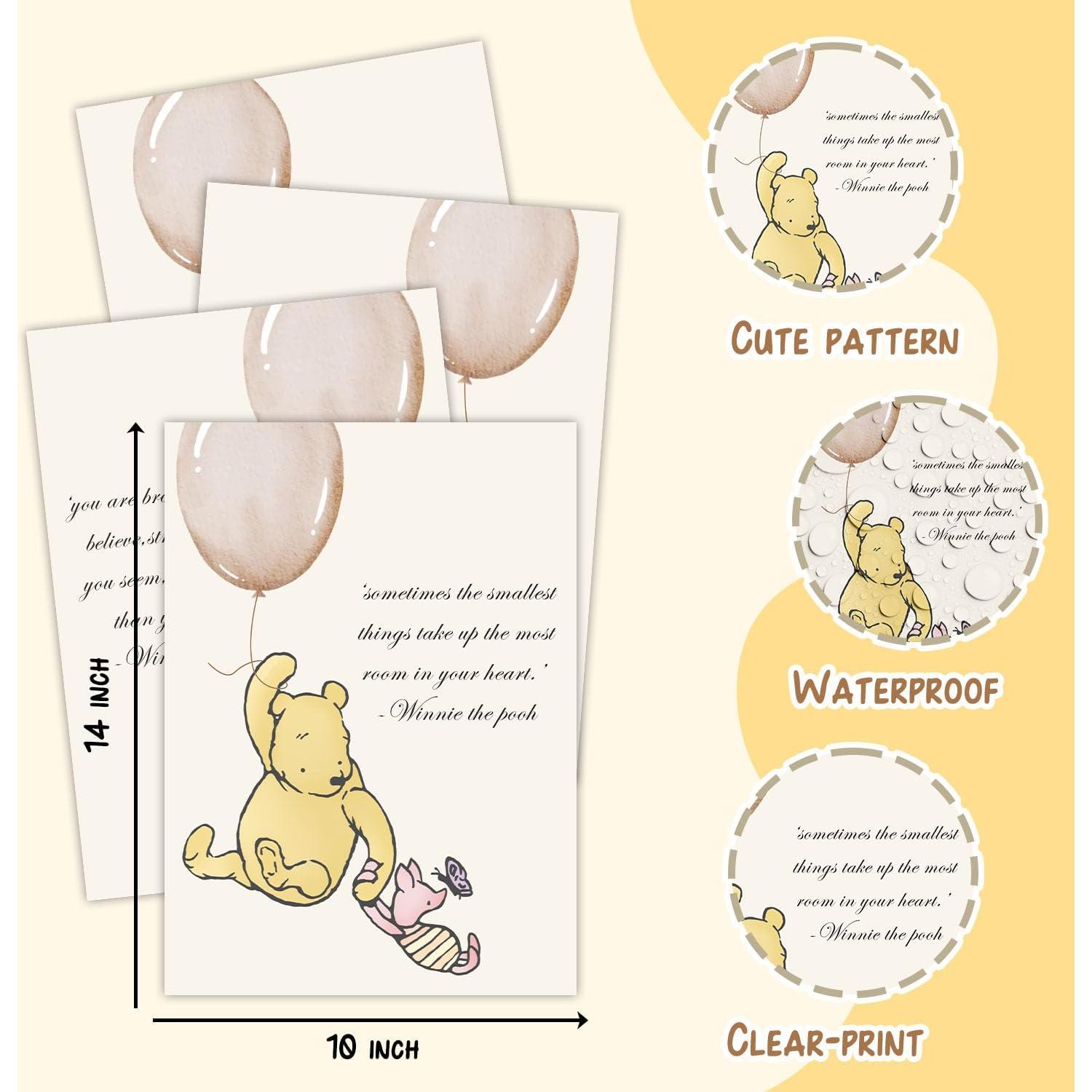 Set de 4 Pósters Winnie the Pooh ZsaTuiy para Guardería
