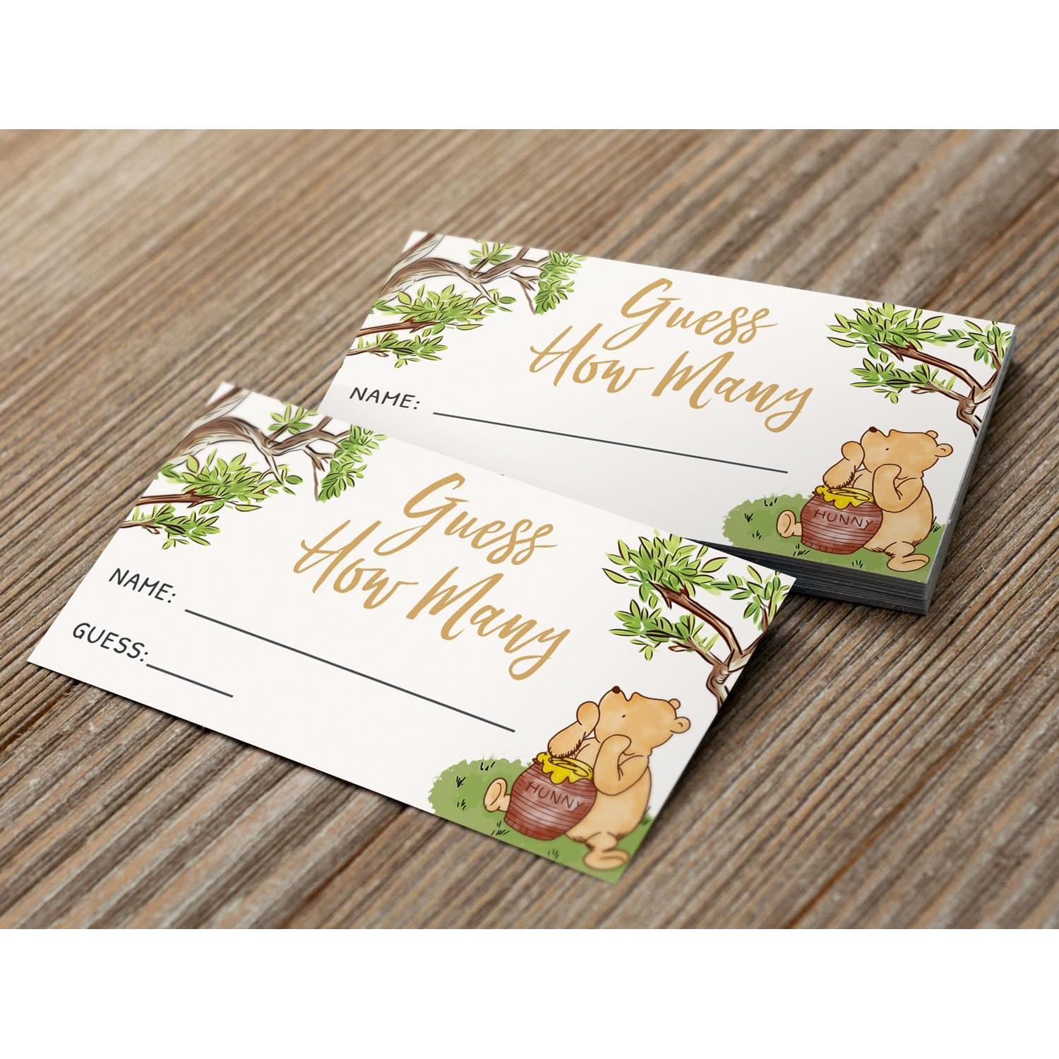 Juego de Adivina Cuántos Winnie Pooh - Baby Shower 30 Piezas