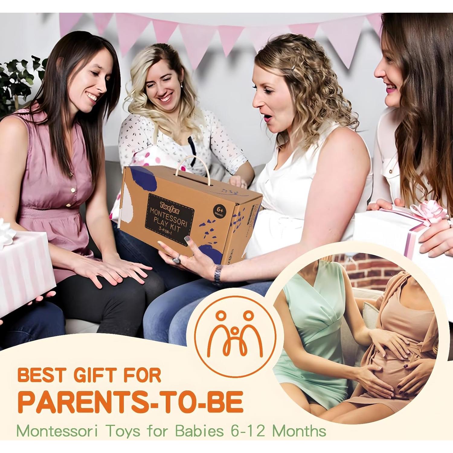 Juguetes Montessori Twefex 3 en 1 para Bebés 6-12 Meses