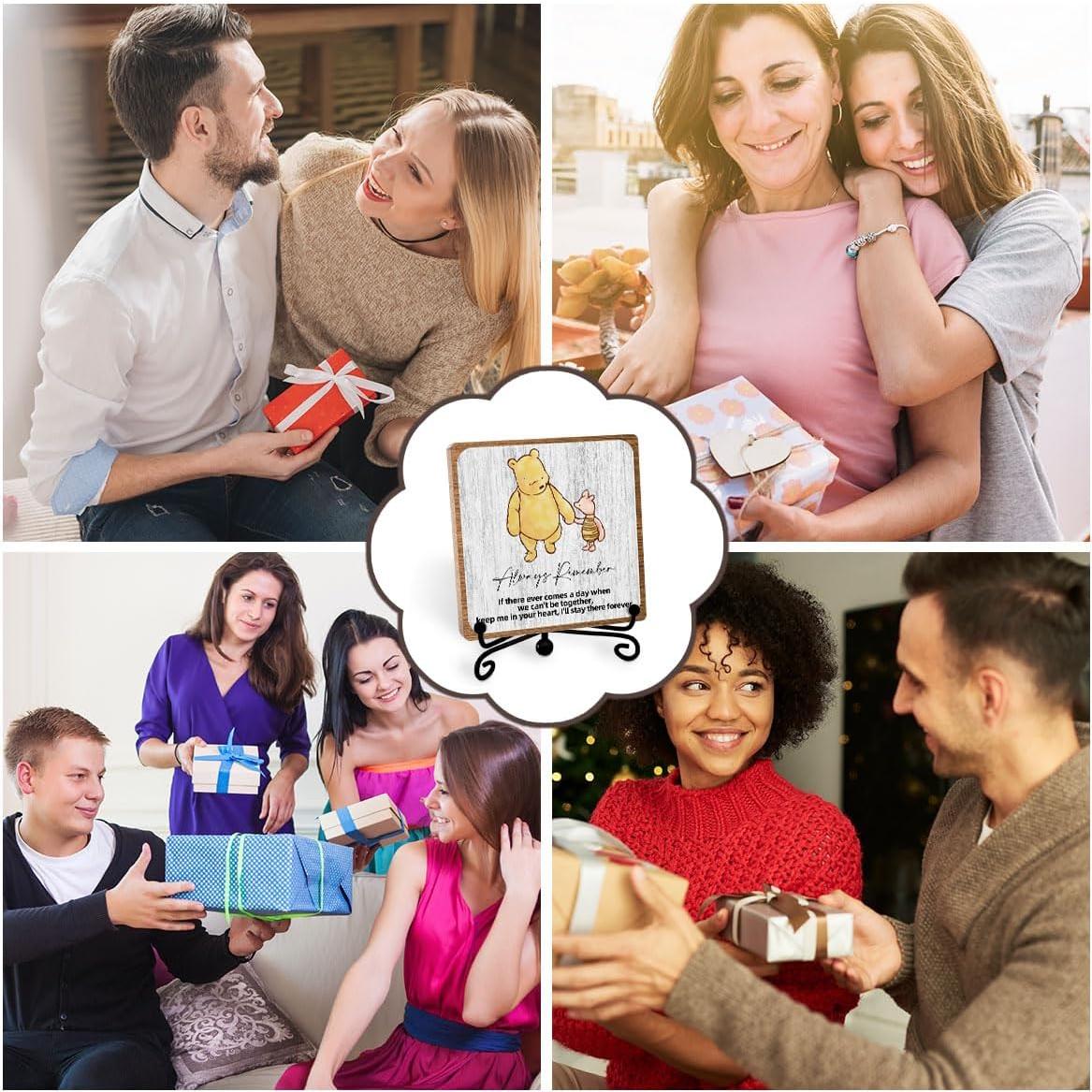 Cartel Inspirador de Madera Toerifer 12.7x12.7 cm Winnie Pooh