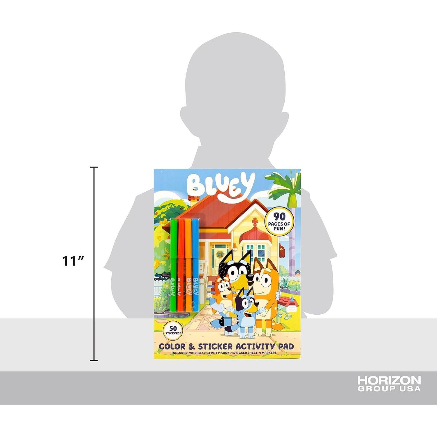 Libro para Colorear Bluey 90 Páginas + 4 Marcadores