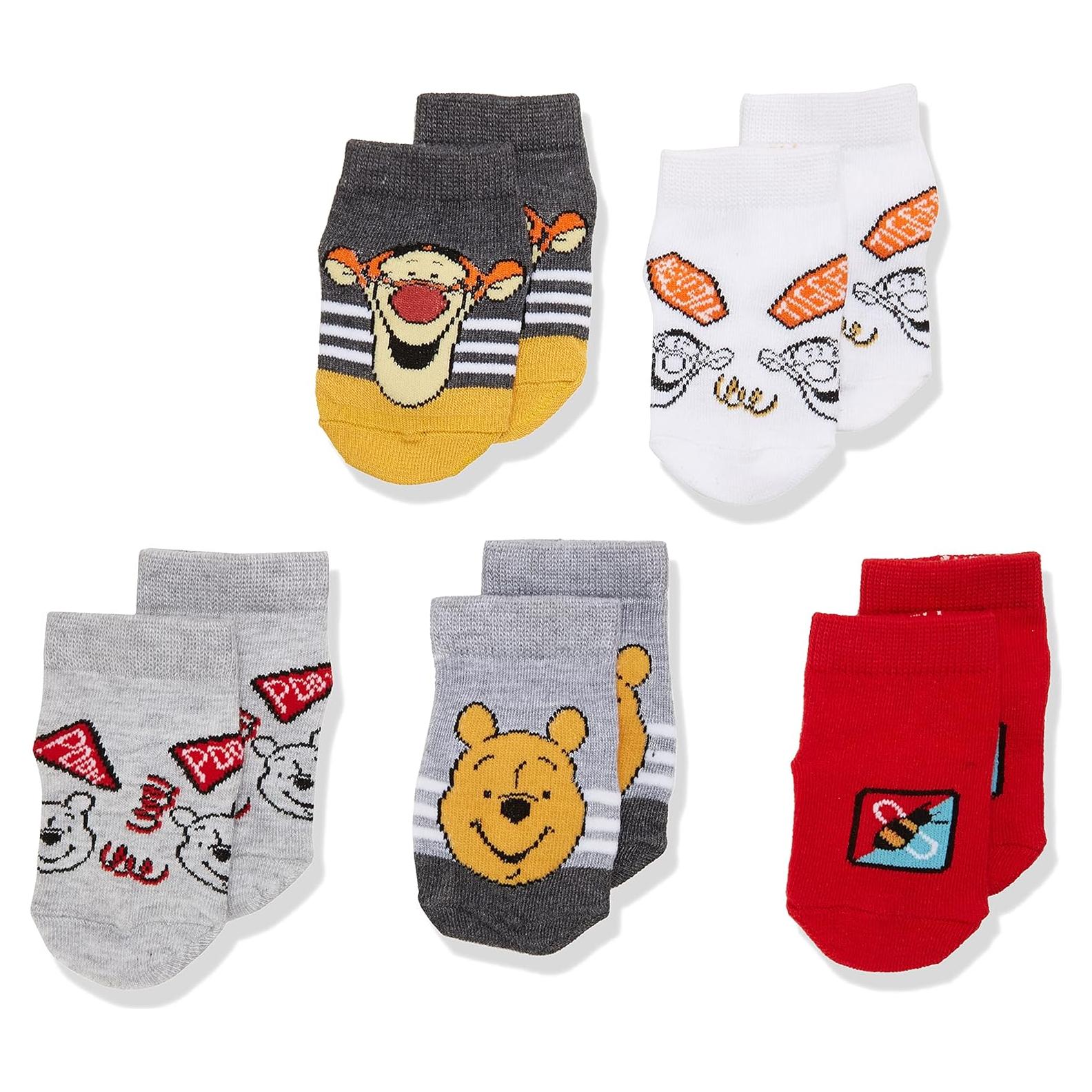 Paquete 5 Calcetines Cortos Bebé Niña Winnie the Pooh 12-36 meses