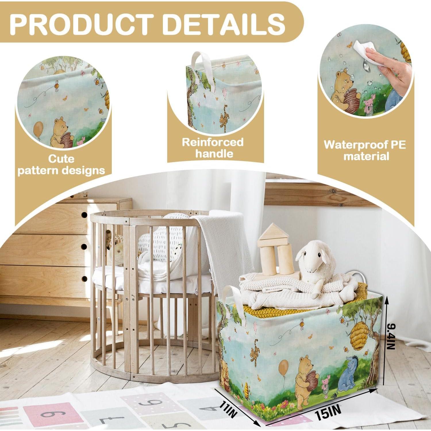 Canasta de Almacenamiento Winnie Pooh Plegable 38x28cm