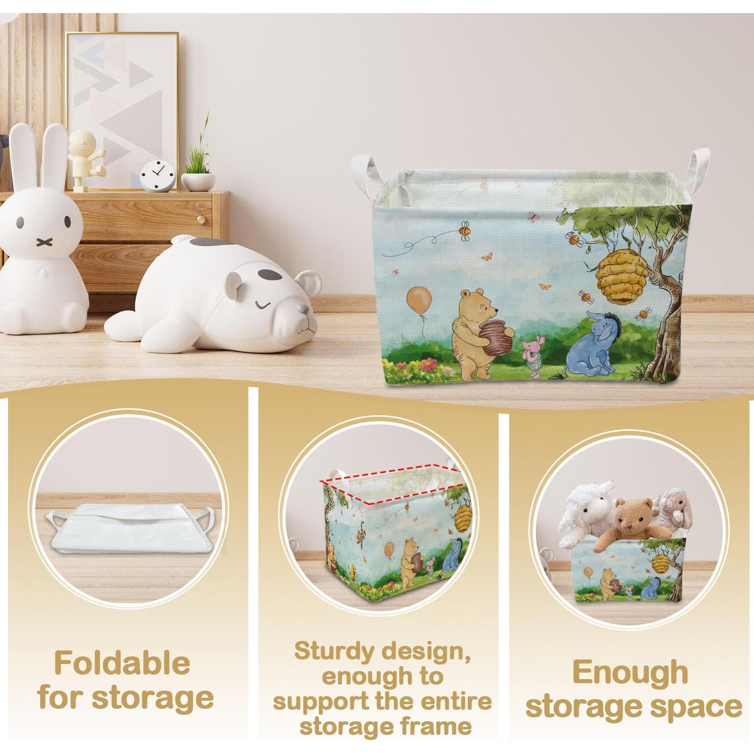 Canasta de Almacenamiento Winnie Pooh Plegable 38x28cm