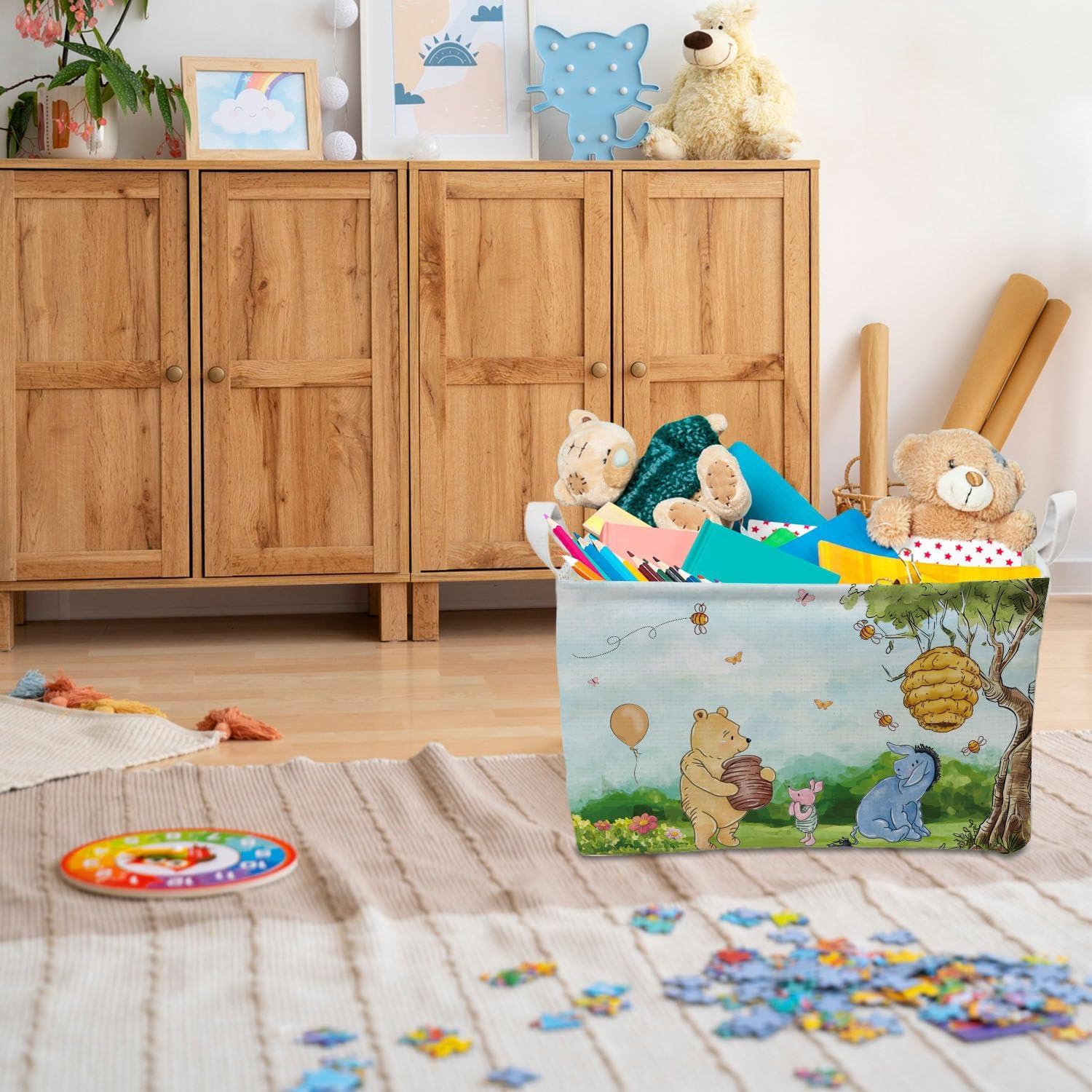 Canasta de Almacenamiento Winnie Pooh Plegable 38x28cm