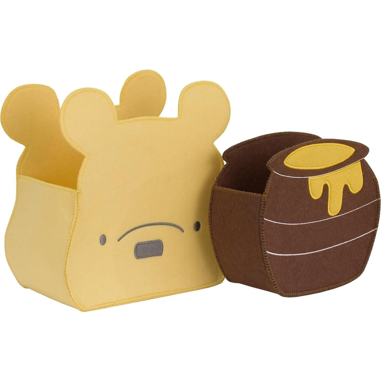 Juego de Cestas de Almacenamiento Fieltro Disney Winnie Pooh 2 Piezas
