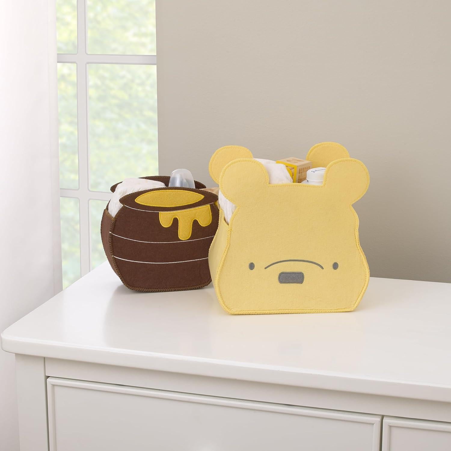 Juego de Cestas de Almacenamiento Fieltro Disney Winnie Pooh 2 Piezas