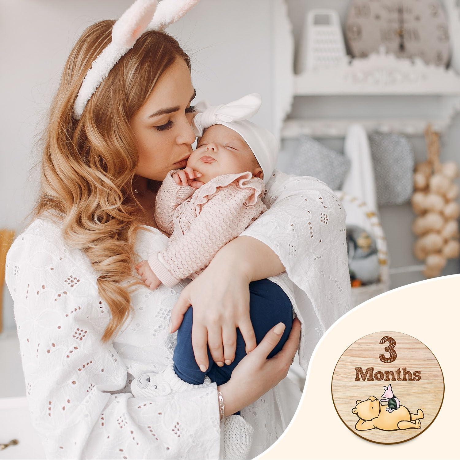 7 Círculos Mensuales de Hitos para Bebés Winnie The Pooh