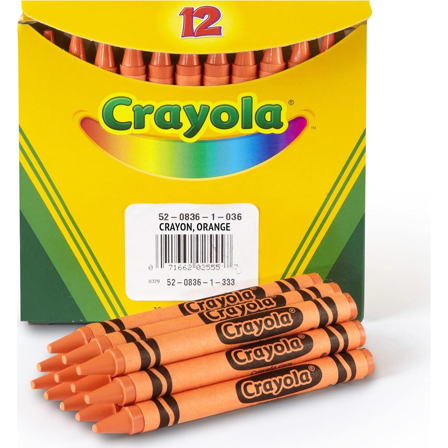 Crayones Crayola Naranja 12 Unidades a Granel Suministros