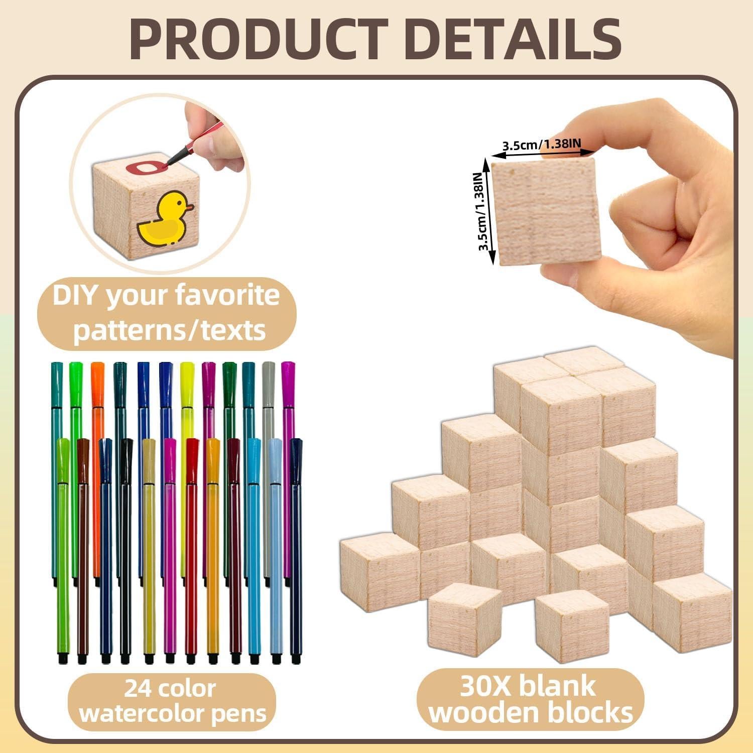 Bloques de Bebé Winnie para Decorar Baby Shower - 30 Piezas