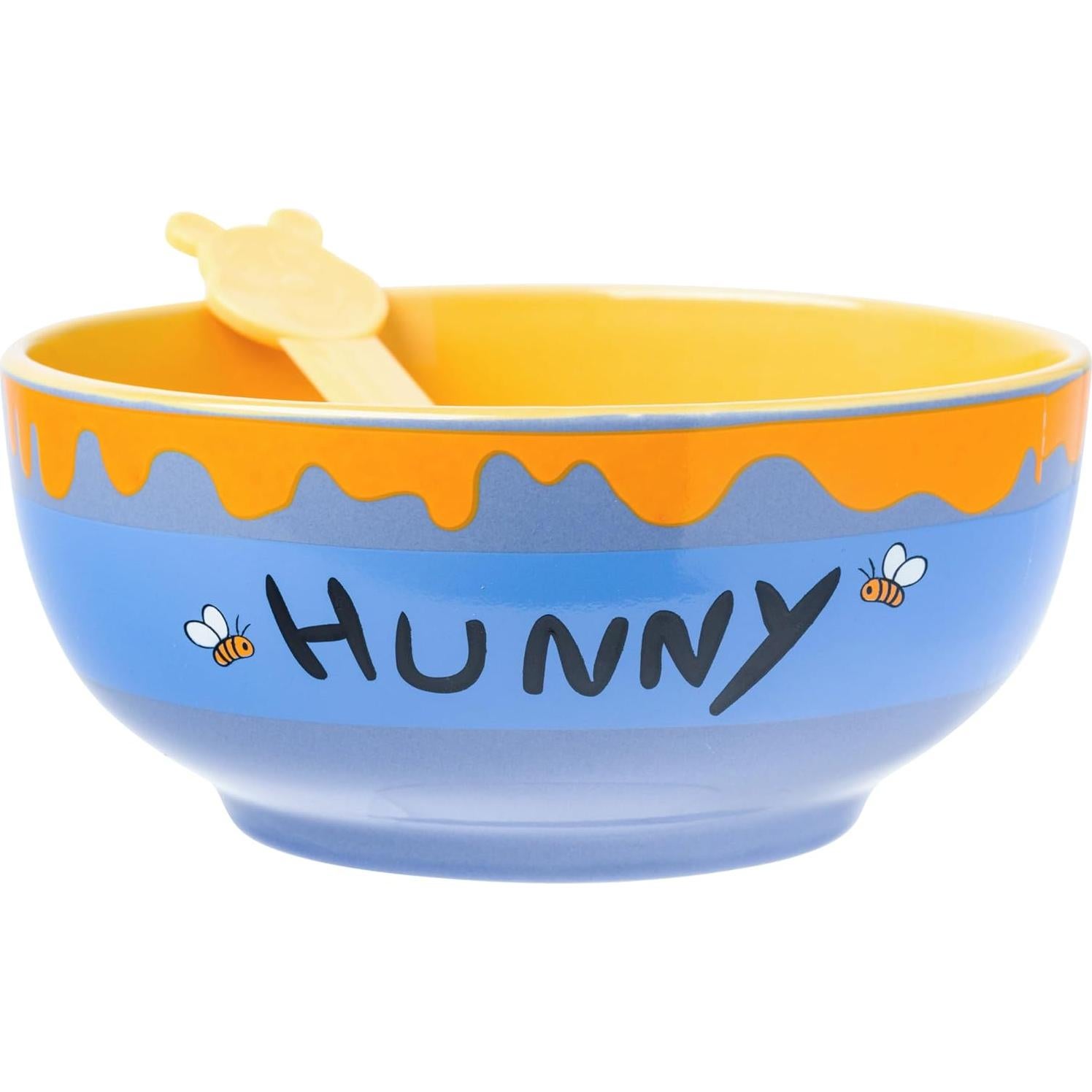 Tazón Cerámica Silver Buffalo Winnie the Pooh 28 Onzas con Cuchara