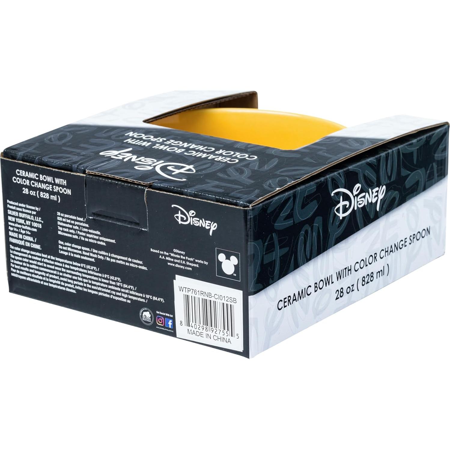 Tazón Cerámica Silver Buffalo Winnie the Pooh 28 Onzas con Cuchara