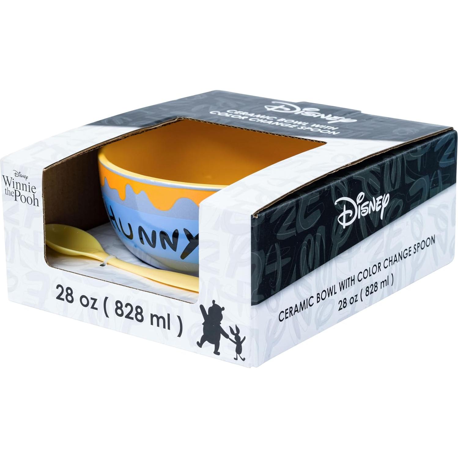 Tazón Cerámica Silver Buffalo Winnie the Pooh 28 Onzas con Cuchara