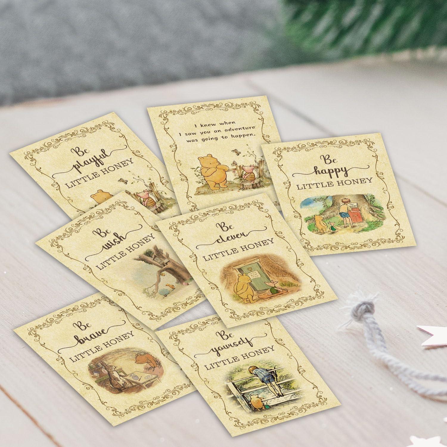 Decoraciones Baby Shower Winnie Pooh 8 Piezas con Soportes