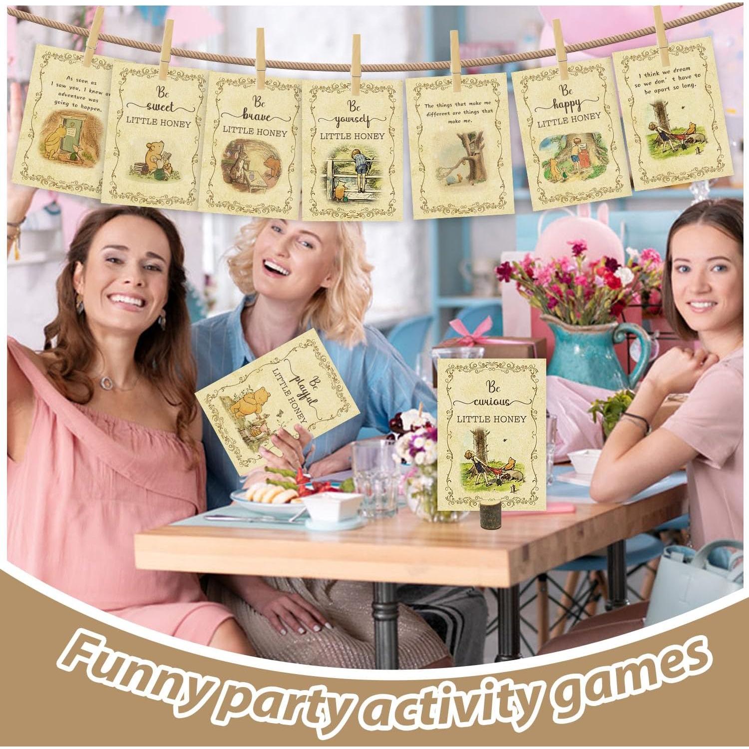 Decoraciones Baby Shower Winnie Pooh 8 Piezas con Soportes