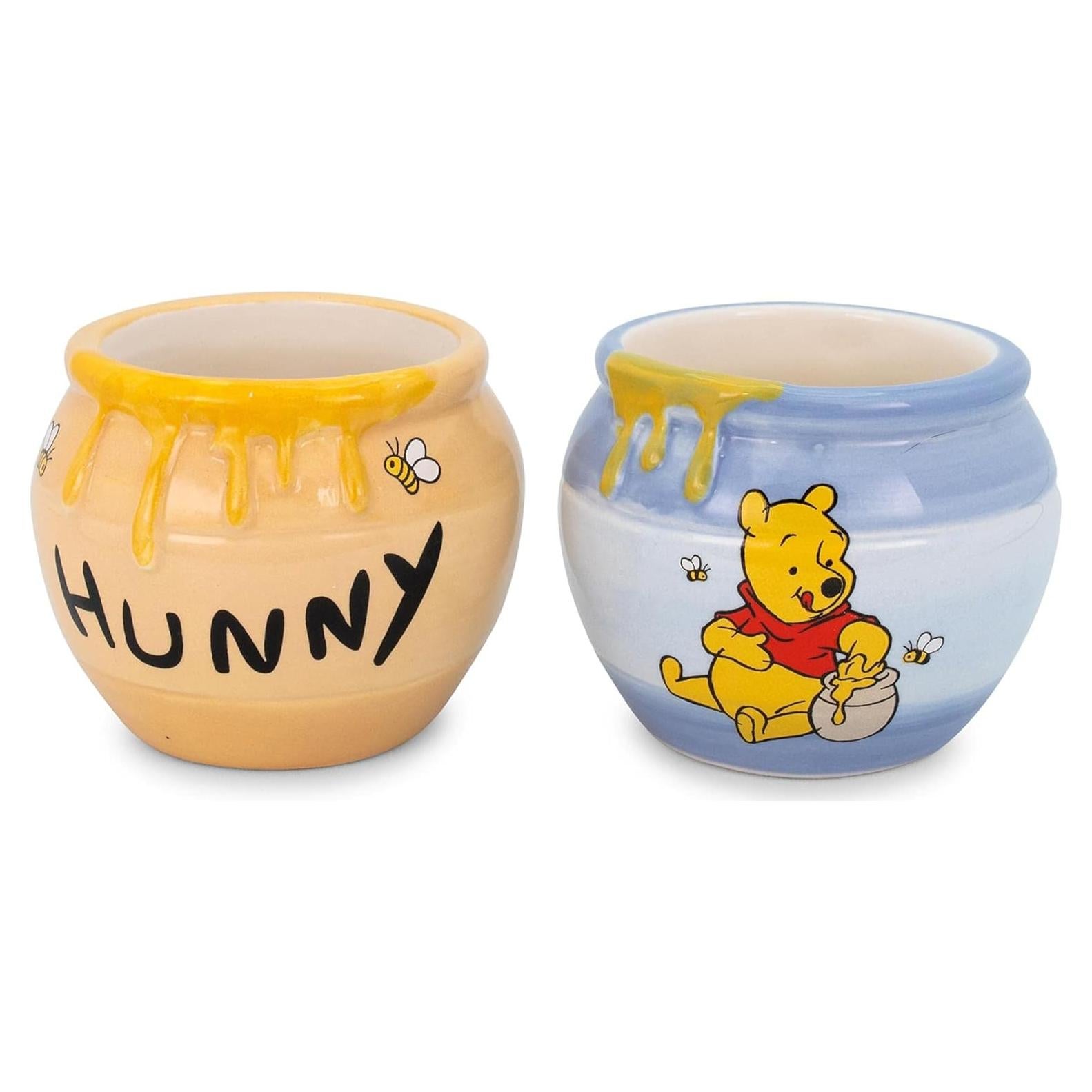 Set de 2 Mini Vasos Cerámicos Winnie the Pooh 89ml Azul